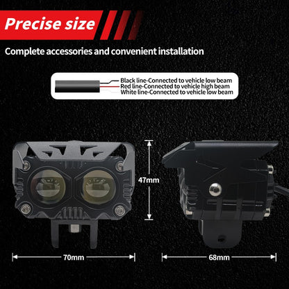 X2 Foco Neblinero Led Lupa Amarillo Antiniebla Moto Auto/r&c