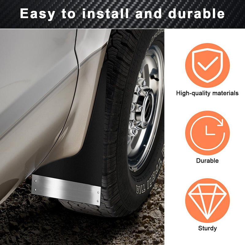 X4 Guardarbarro Guardafango Auto Universal Cn Refuerzo Acero