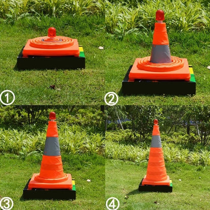 X2 Cono De Emergencia Retractil Reflectante Con Luz Led 50cm