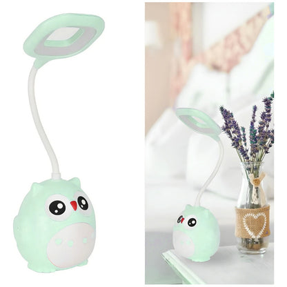 Lámpara Led De Mesa Recargable Cn Portalapiz Búho Kawaii R&c