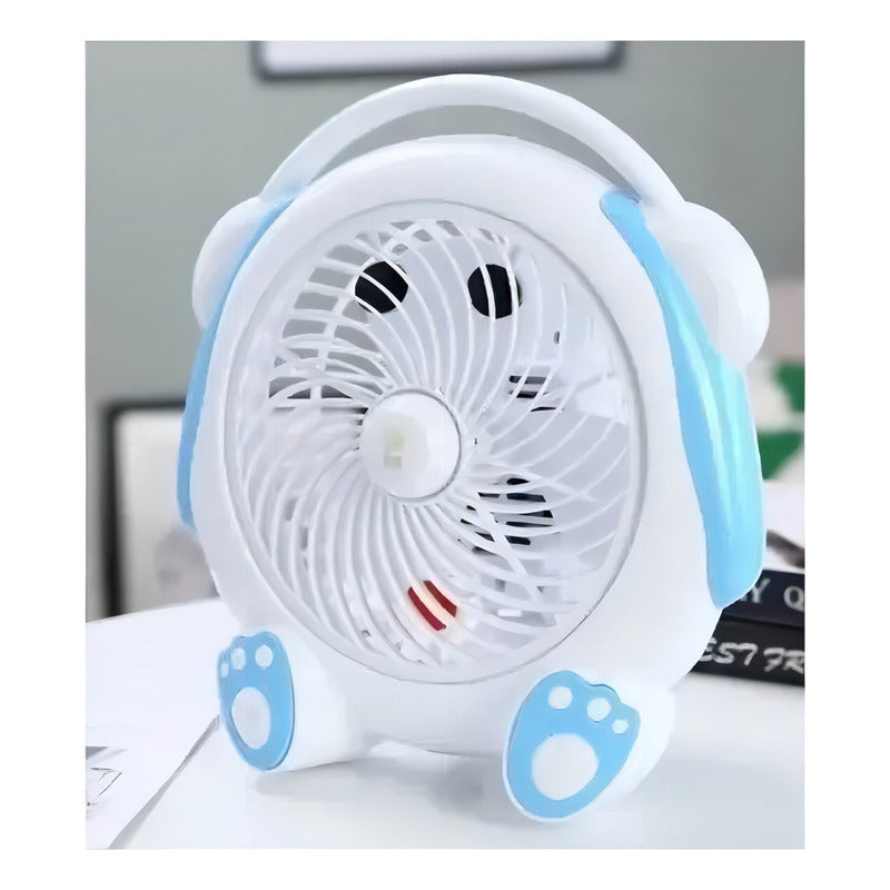 Mini Ventilador D/escritorio Divertido Diseño Perrito 189yyq Cantidad De Aspas 3 Color De La Estructura Blanco Color De Las Aspas Blanco Diámetro 28 Cm Material De Las Aspas Plástico