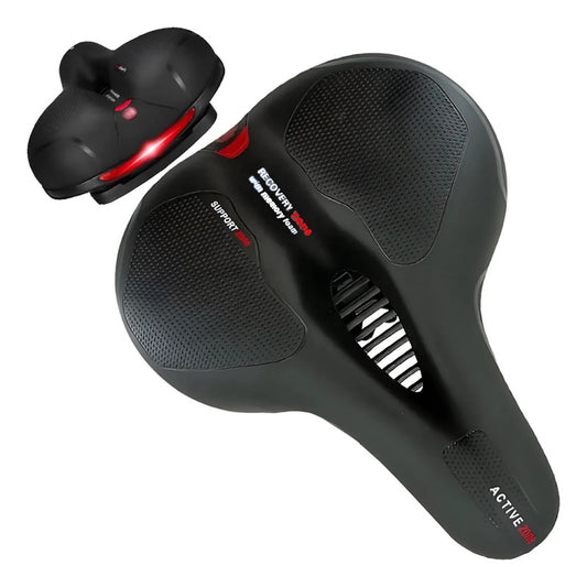 Sillin Asiento D Bicicleta Antiprostático Acolchado Meryfoam Negro Rojo Ja-sd-8082