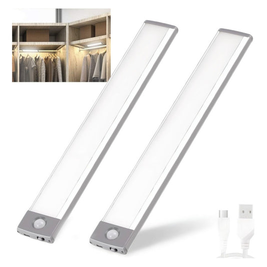 X2 Luz Led Con Sensor Movimiento Recarga Closet Baño Cocina