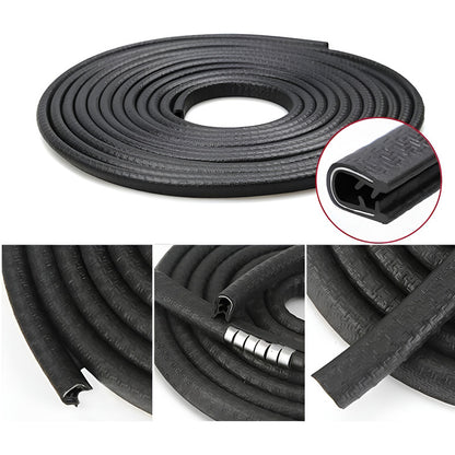 Moldura De Auto Sello Presión Protectora Puertas Capot 10mt Negro 10mt