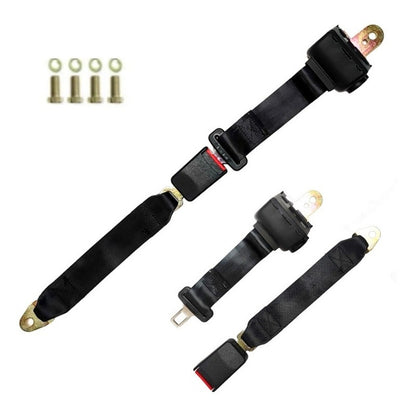 X2 Cinturón De Seguridad Retractil 2puntos Universal Auto