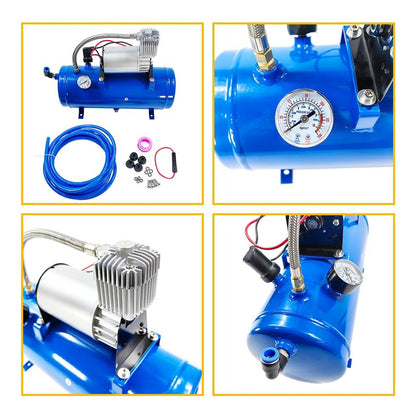 Compresor De Aire Auto 12v 150psi 6litros Bocina Neumático