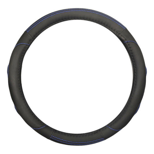 Funda Cubre Volante  38cm Negro Hilo Azul Auto 027