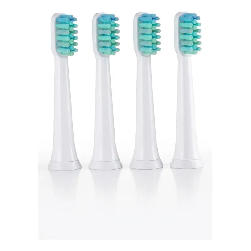 Cepillo De Dientes Eléctrico Recargable + 4 Repuestos Blanco