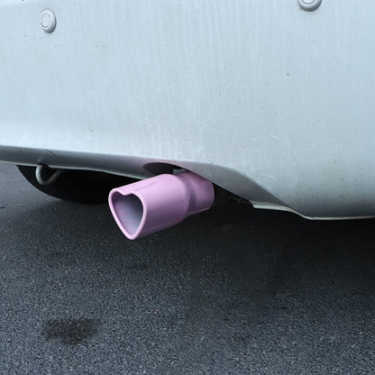Cola De Escape Rosa Con Diseño De Corazón Auto Tunning /ryc
