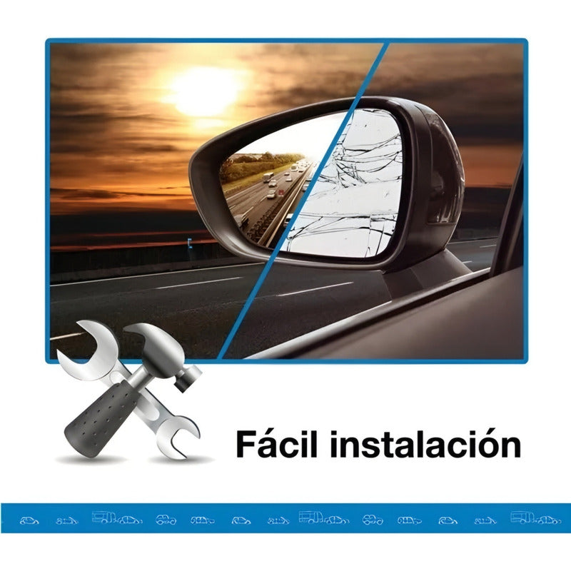 Vinilo Espejo Lamina 20x12.5cm Repara Espejo Retrovisor Auto