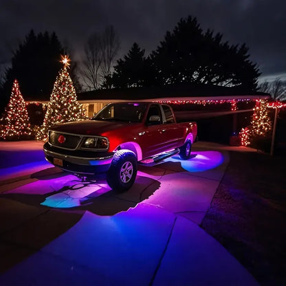 Kit Luz De Chasis Bluetooth 12led Rgb +control Tunning 12v