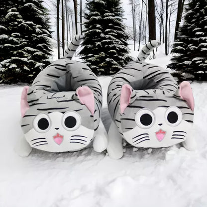 Pantuflas Cute Gato Chi Cerradas Calientita Acolchada Kawaii