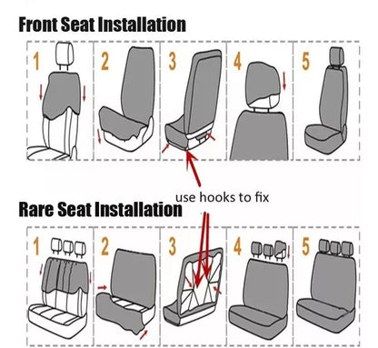 Funda Cubre Asiento Auto Para Mujer Rosado 9 piezas Mariposa