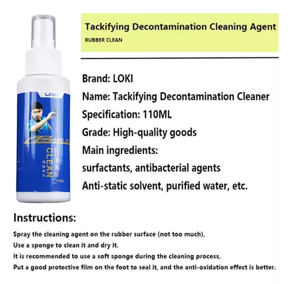 Loki Spray Limpiador Goma Paleta Tenis De Mesa Mantenimiento
