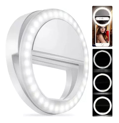 Selfie Anillo Aro Luz Led Celular 3 Modos Iluminación Usb