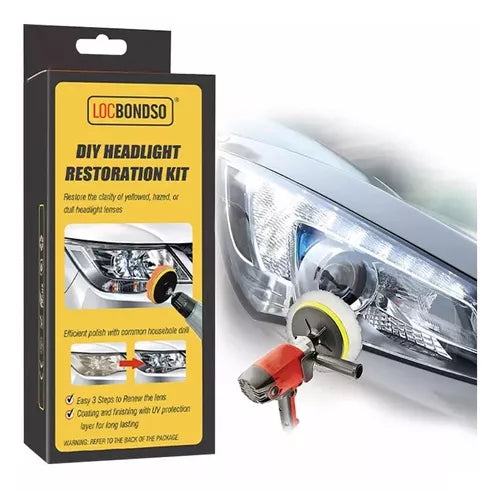 Kit Repara Foco Óptico Completo Para Pulir Limpiar