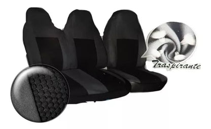 Set Fundas Cubre Asiento Para Furgón 3 Asientos Tela